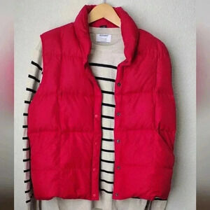 Lands' End Red Puffer Vest